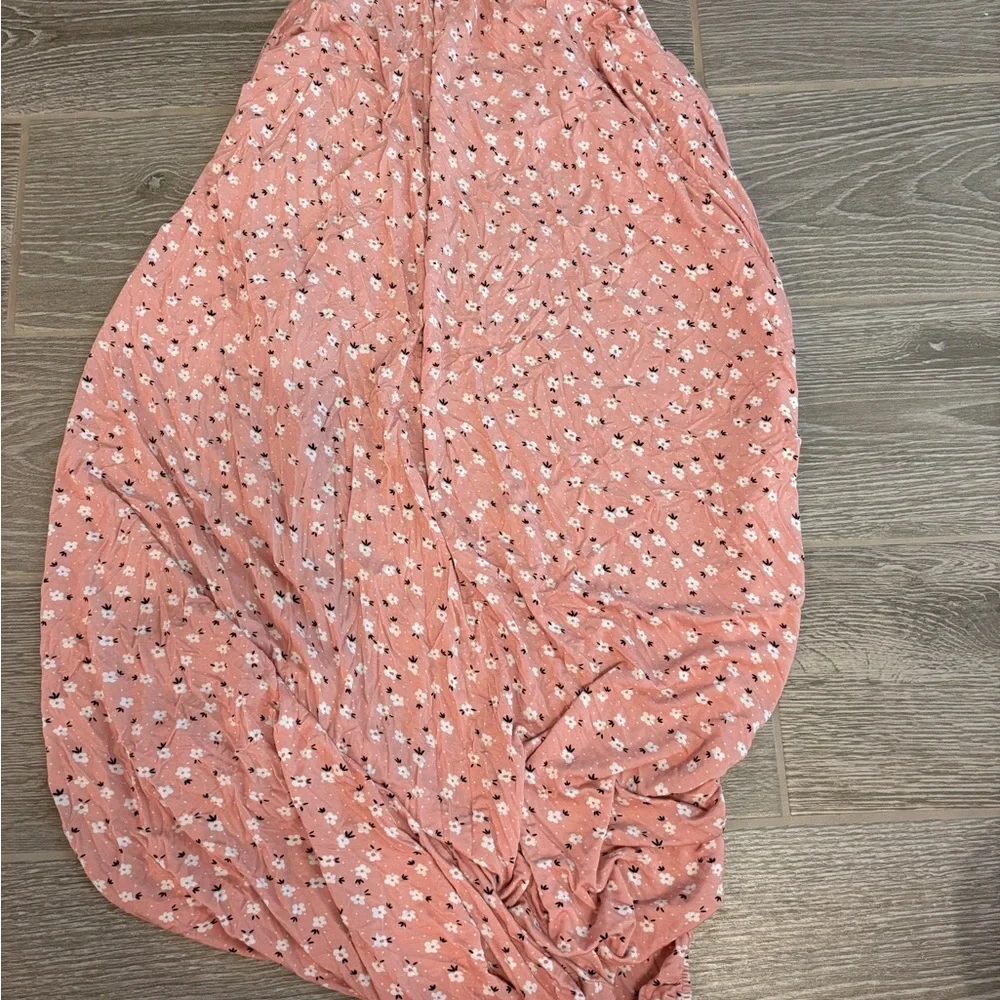 Floral Pink Fabric Crib Sheet